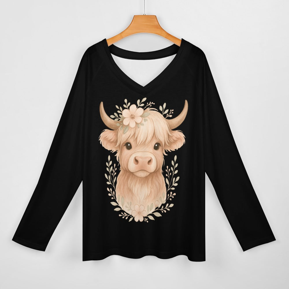 Cuddly Cow Graphic Tee – Soft, Relaxed Fit for Women
