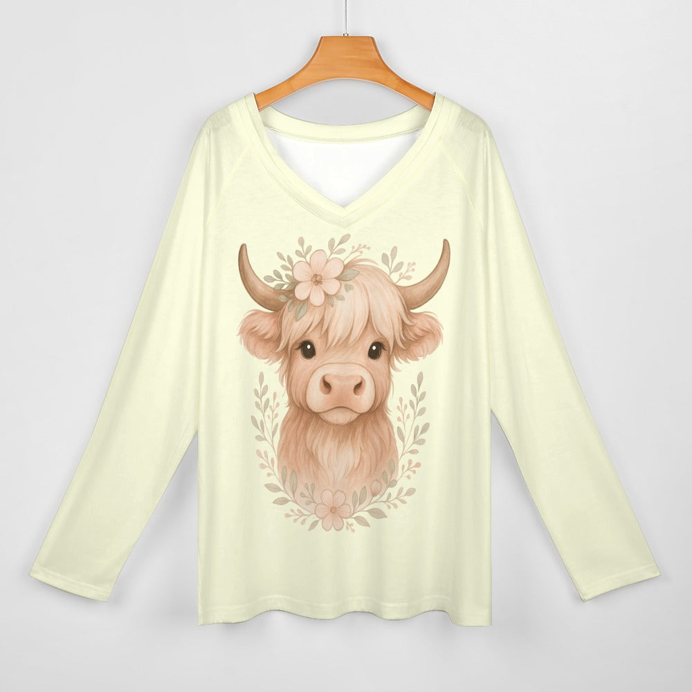 Cuddly Cow Graphic Tee – Soft, Relaxed Fit for Women