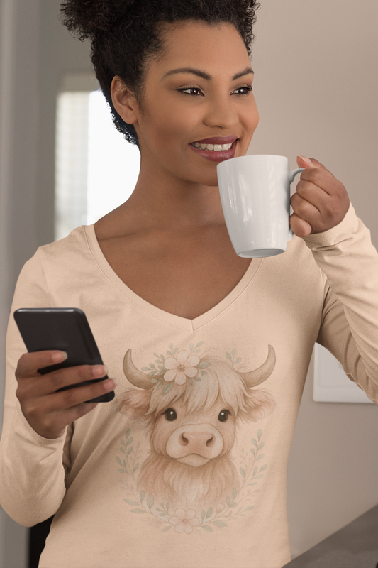 Cuddly Cow Graphic Tee – Soft, Relaxed Fit for Women
