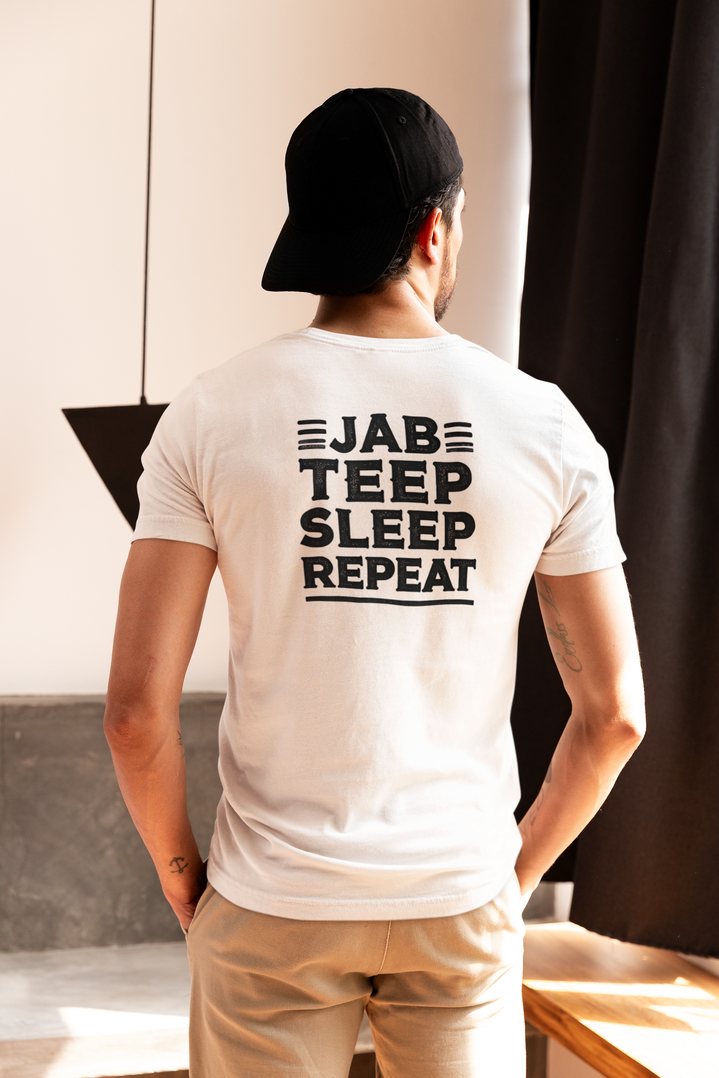 Jab Teep Sleep Repeat Tee